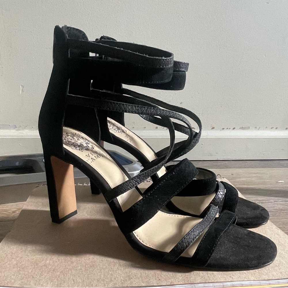 Vince Camuto Black Strappy Heels